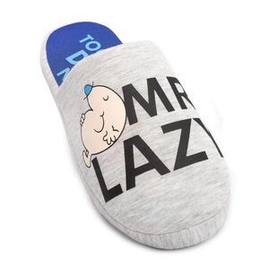 Mr Men Mens Mr Lazy Slippers / Gray/Black/Blue